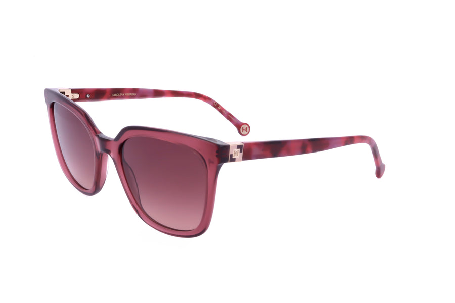 Preloved - Carolina Herrera Womens 53 Mm Burgundy Red Havana Sunglasses Her0236-S-82u-53 One Color