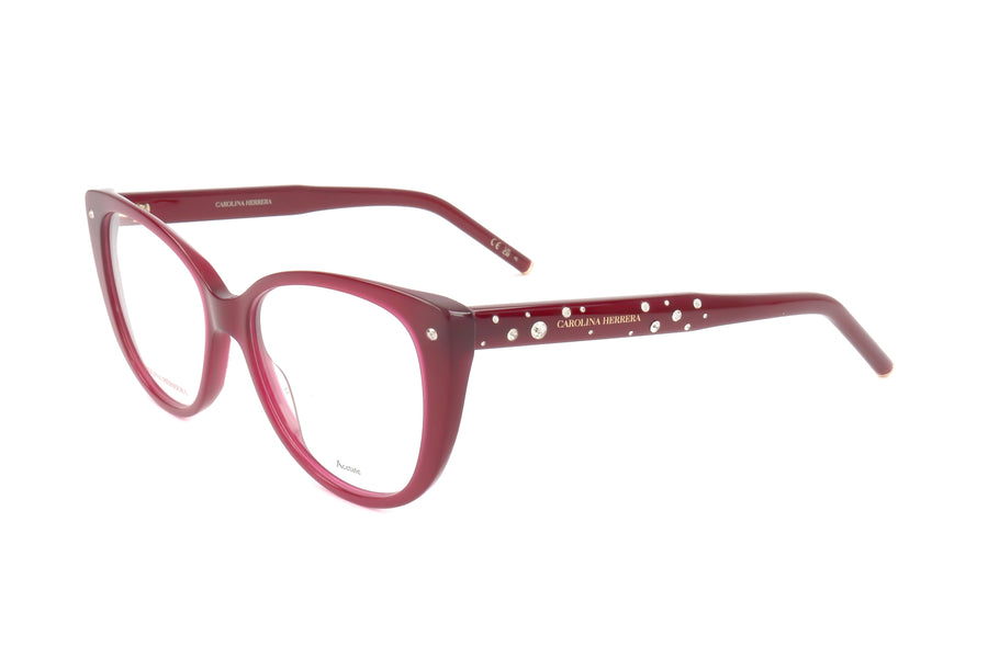 Preloved - Carolina Herrera Womens 53 Mm Burgundy Eyeglasses Her0150-Lhf-53 One Color