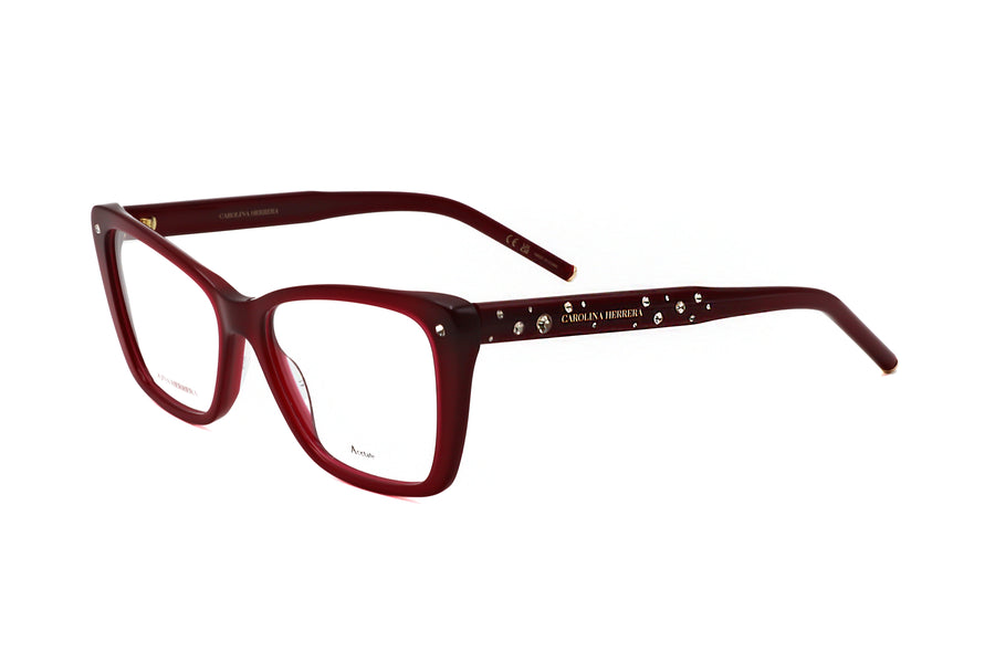 Preloved - Carolina Herrera Womens 53 Mm Burgundy Eyeglasses Her0149-Lhf-53 One Color