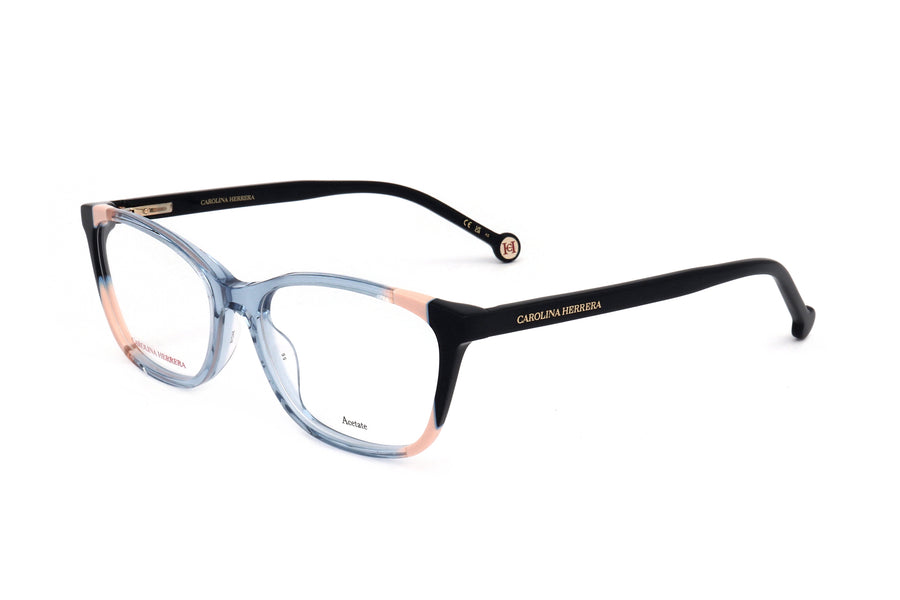 Preloved - Carolina Herrera Womens 54 Mm Blue Nude Eyeglasses Her0124-1zn-54 One Color