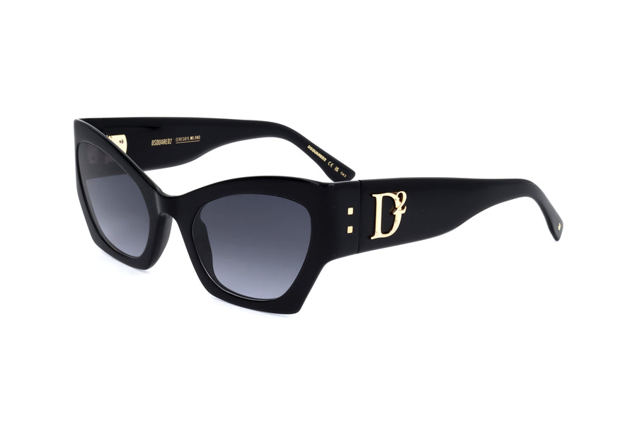 Preloved - Dsquared2 Womens 55 Mm Black Sunglasses D20132-S-807-55 One Color