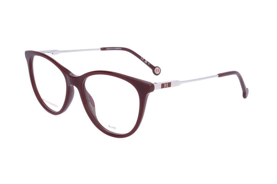 Preloved - Carolina Herrera Womens 53 Mm Burgundy Eyeglasses Ch0073-Lhf-53 One Color
