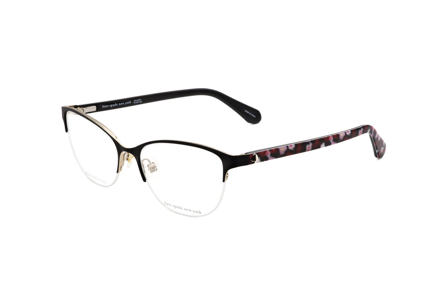 Preloved - Kate Spade Womens 53 Mm Matte Black Gold Eyeglasses Adalina-I46-53 One Color