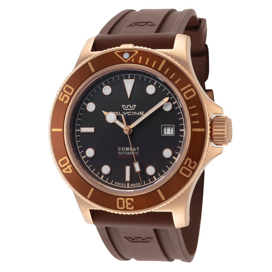 Preloved - Glycine Mens Combat Sub Bronze 42mm Automatic Watch Gl0324 One Color Watches