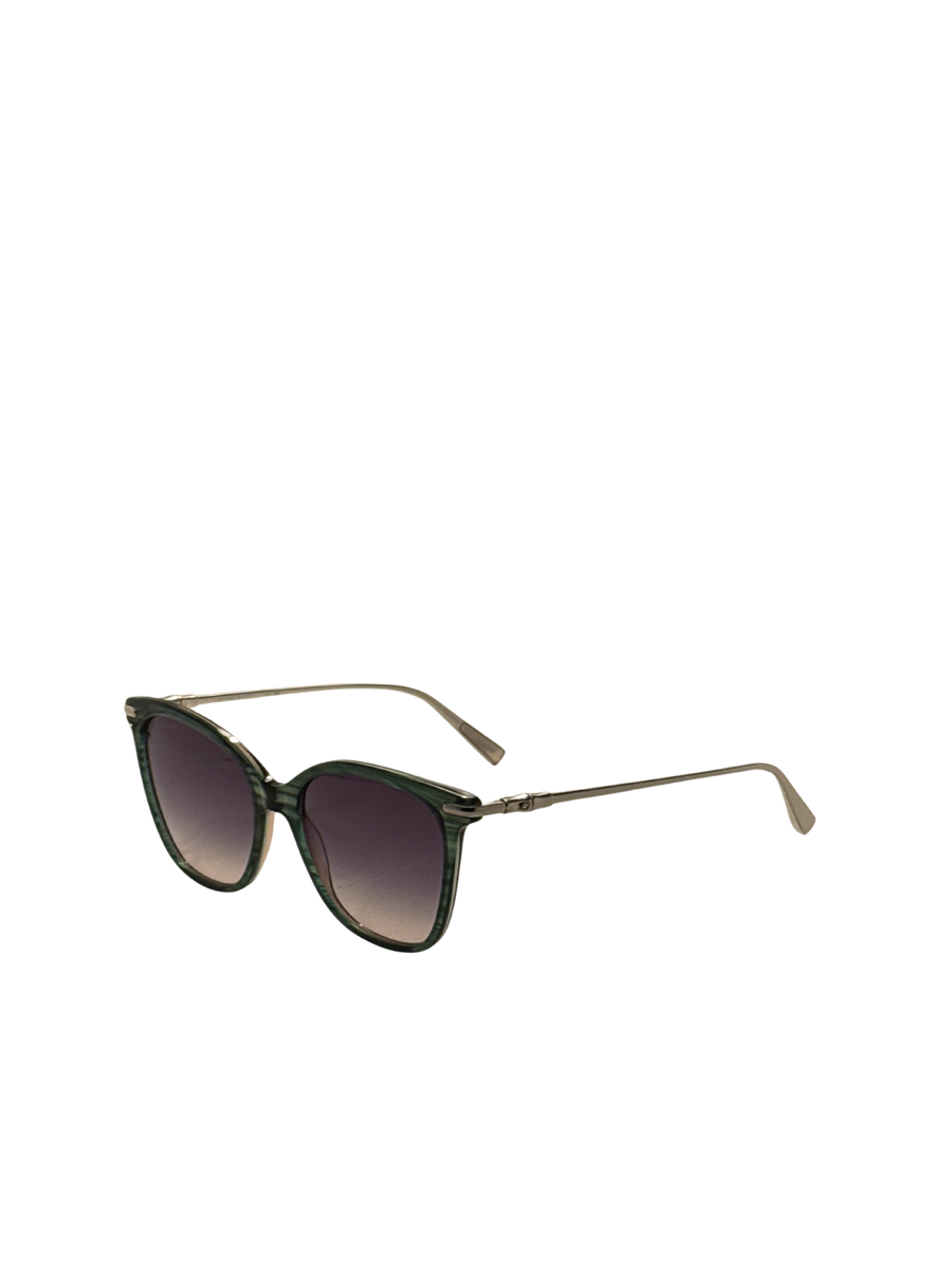Preloved - Longchamp Womens 55mm Striped Green Sunglasses Lo757sn-308-55 One Color