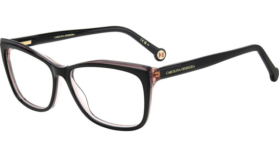 Preloved - Carolina Herrera Womens 53 Mm Black Nude Eyeglasses Her0208-Kdx-53 One Color