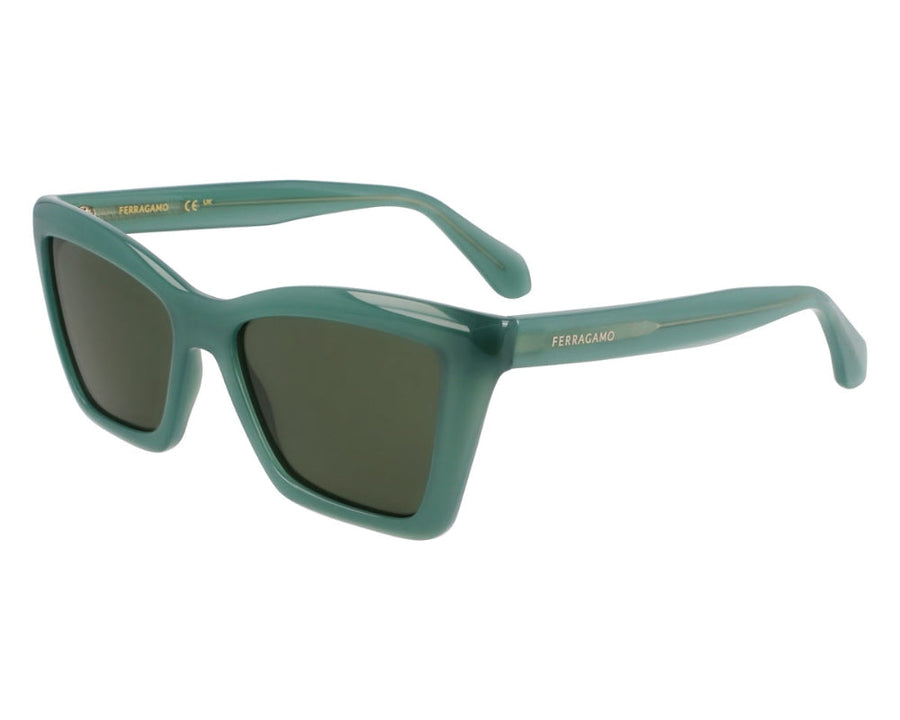 Preloved - Ferragamo Womens 53 Mm Opaline Green Sunglasses Sf2039se-339-53 One Color