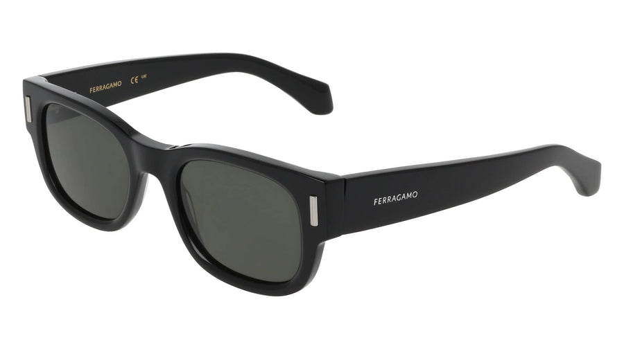 Preloved - Ferragamo Mens 51 Mm Black Sunglasses Sf2064se-001-51 One Color