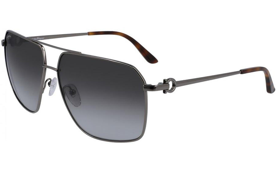 Preloved - Ferragamo Mens 62 Mm Shiny Dark Ruthenium Sunglasses Sf238s-069-62 One Color