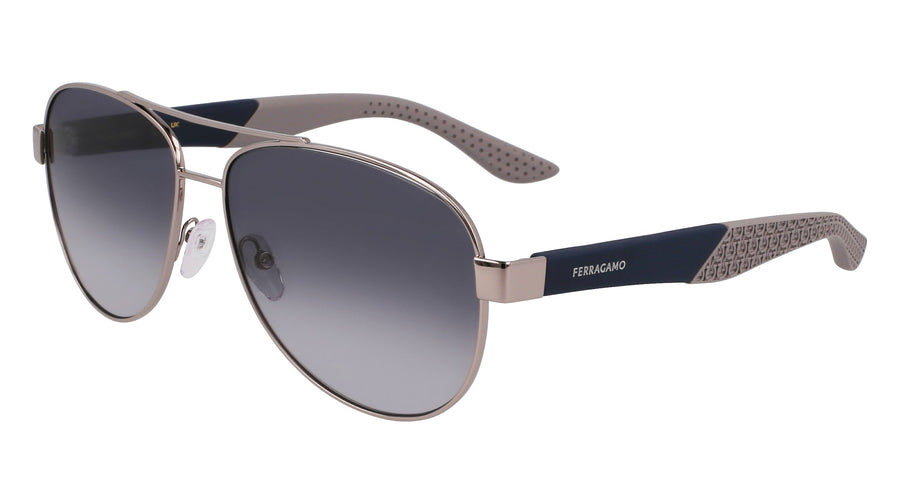 Preloved - Ferragamo Mens 62 Mm Shiny Light Rutherium Sunglasses Sf275sn-021-62 One Color