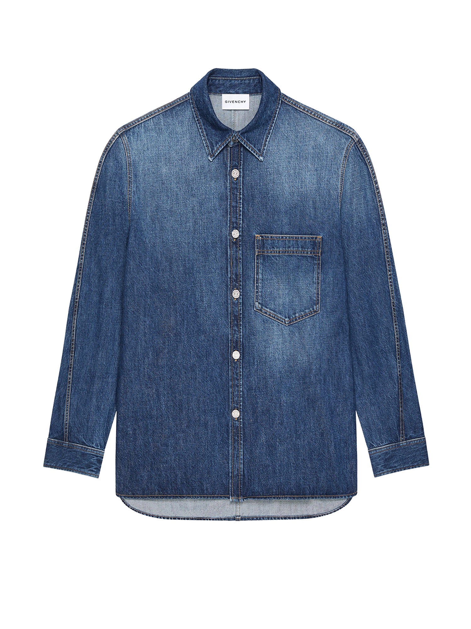 Givenchy Shirts Blue Cotone