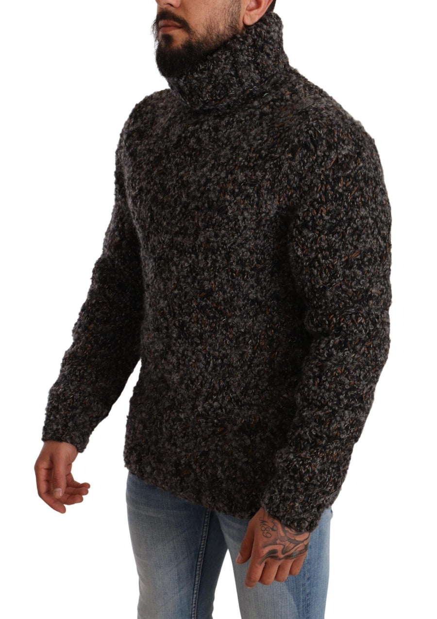 Dolce & Gabbana 50% Virgin Wool 36% Cashmere 10% Alpaca 4% Nylon sweater in gray