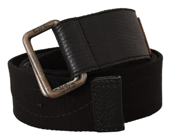 Costume National 80% Cotton 20% Leather belt in black