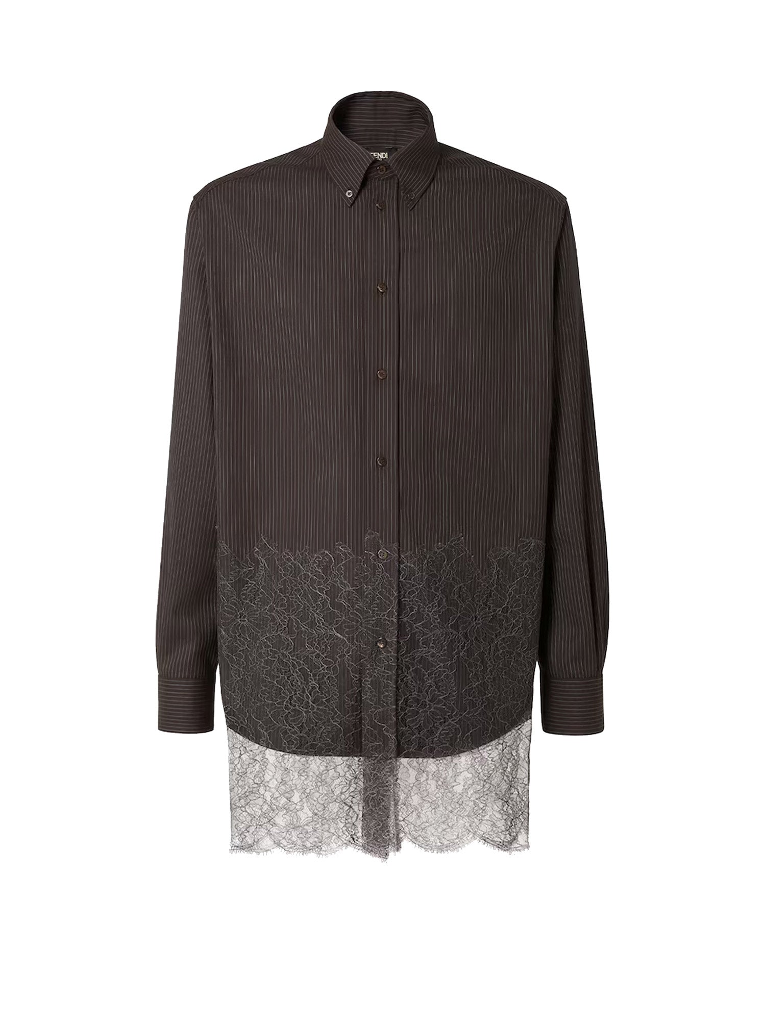 Fendi Shirts Brown Lana Vergine