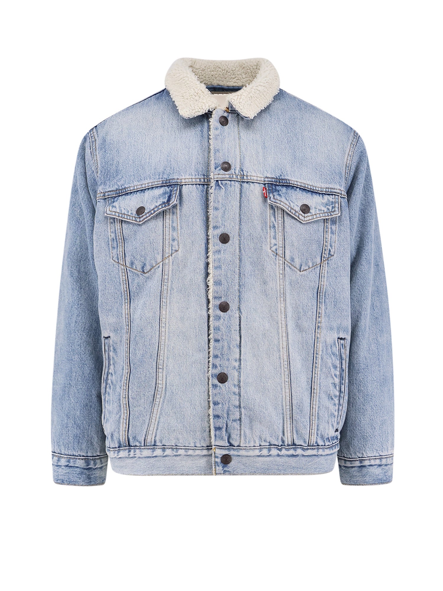 Levis Jackets Light Indigo Cotone
