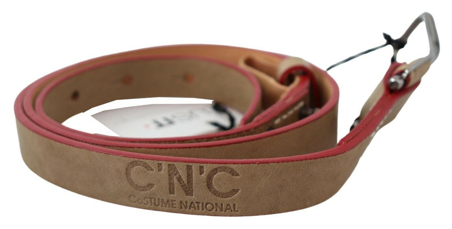 Costume National 100% Leather belt in beige