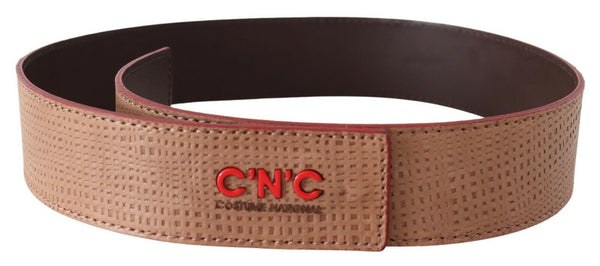 Costume National Leather belt in beige