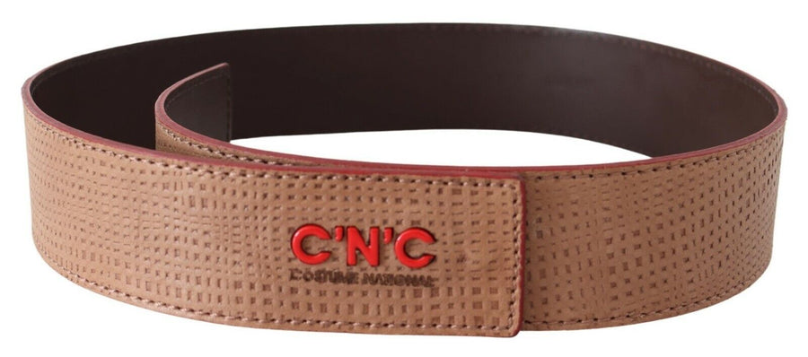Costume National Leather belt in beige