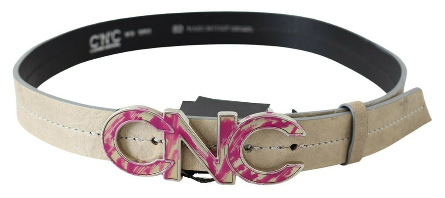 Costume National Leather belt in beige