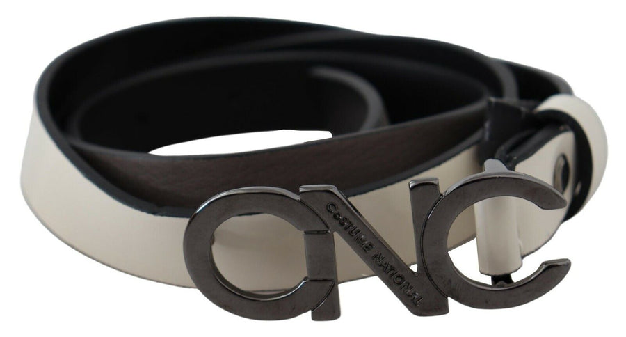 Costume National Leather belt in white