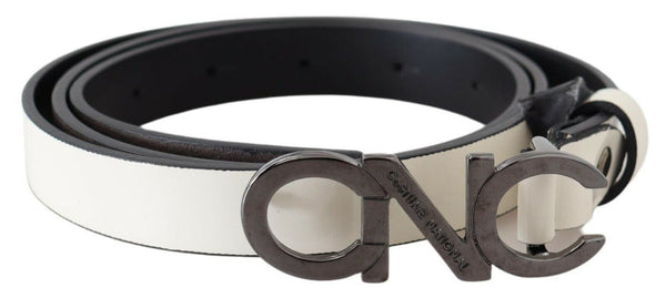 Costume National Leather belt in white