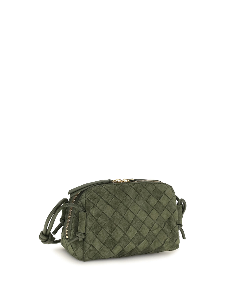 Shoulder Bag Mini Loop Green Tweed-Gold Tweed/gold Calf Leather Make Up