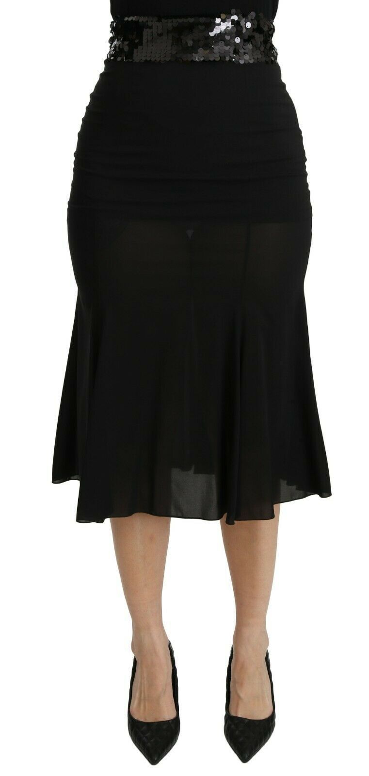 Dolce & Gabbana 84% Silk skirt in black — view 2