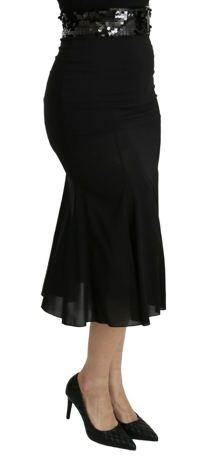 Dolce & Gabbana 84% Silk skirt in black — view 3