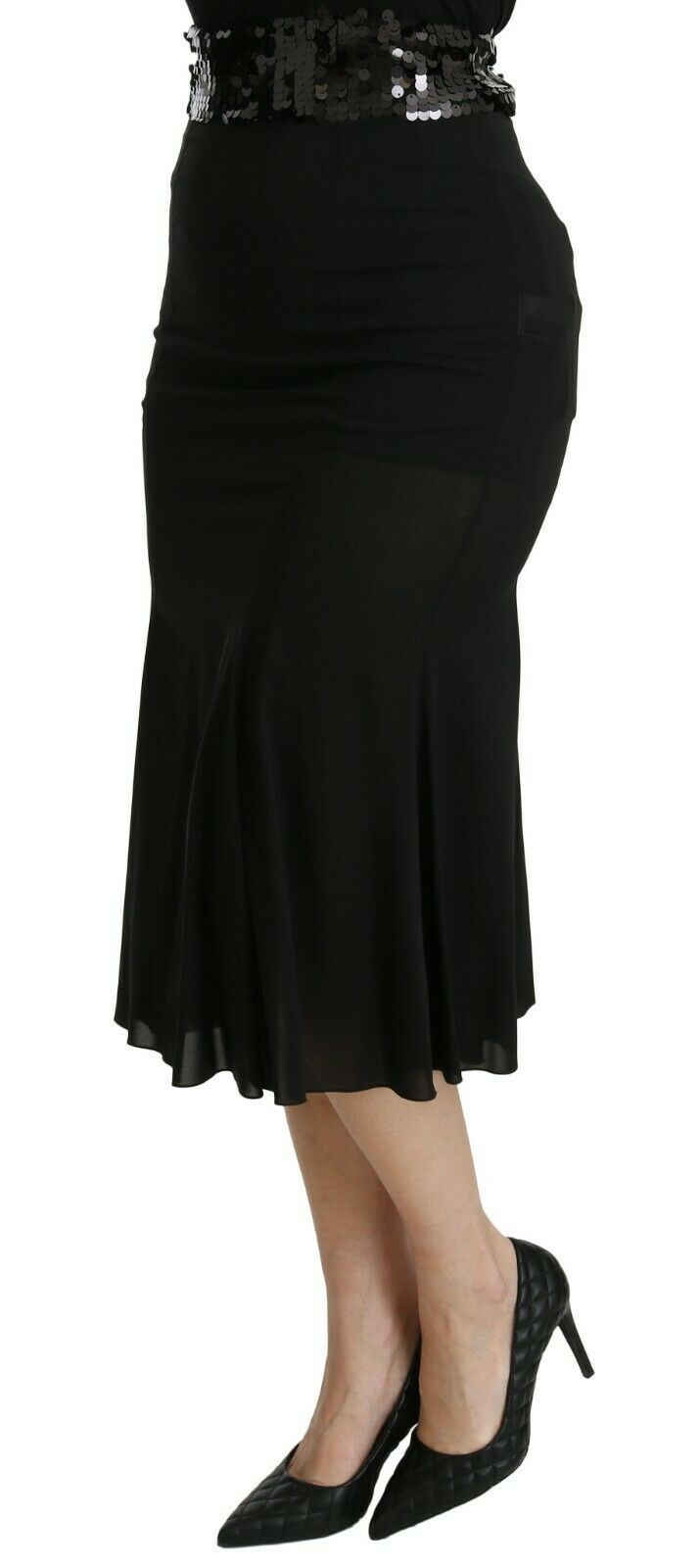 Dolce & Gabbana 84% Silk skirt in black — view 4