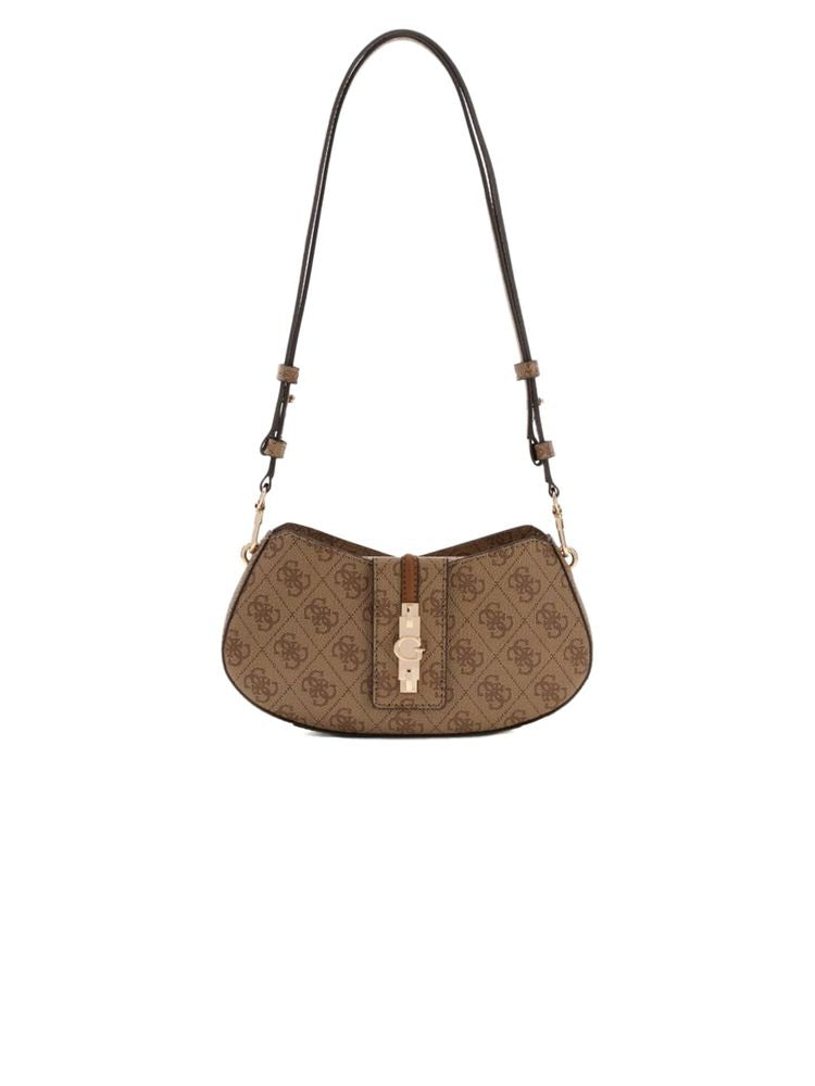 Guess Shoulder Bag Latte Logo Polyurethane / Shoulder-bags