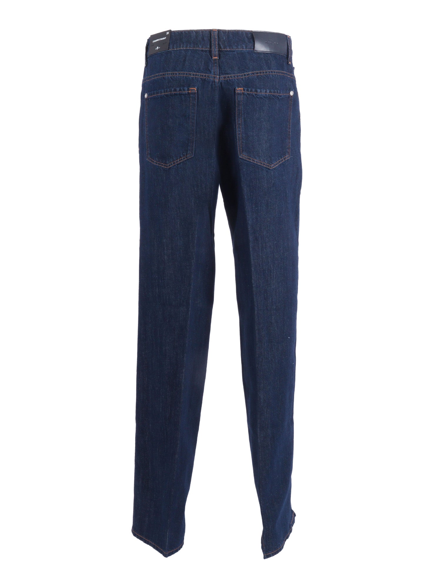 Stovepipe Straight Blue Cotton Linen Jean