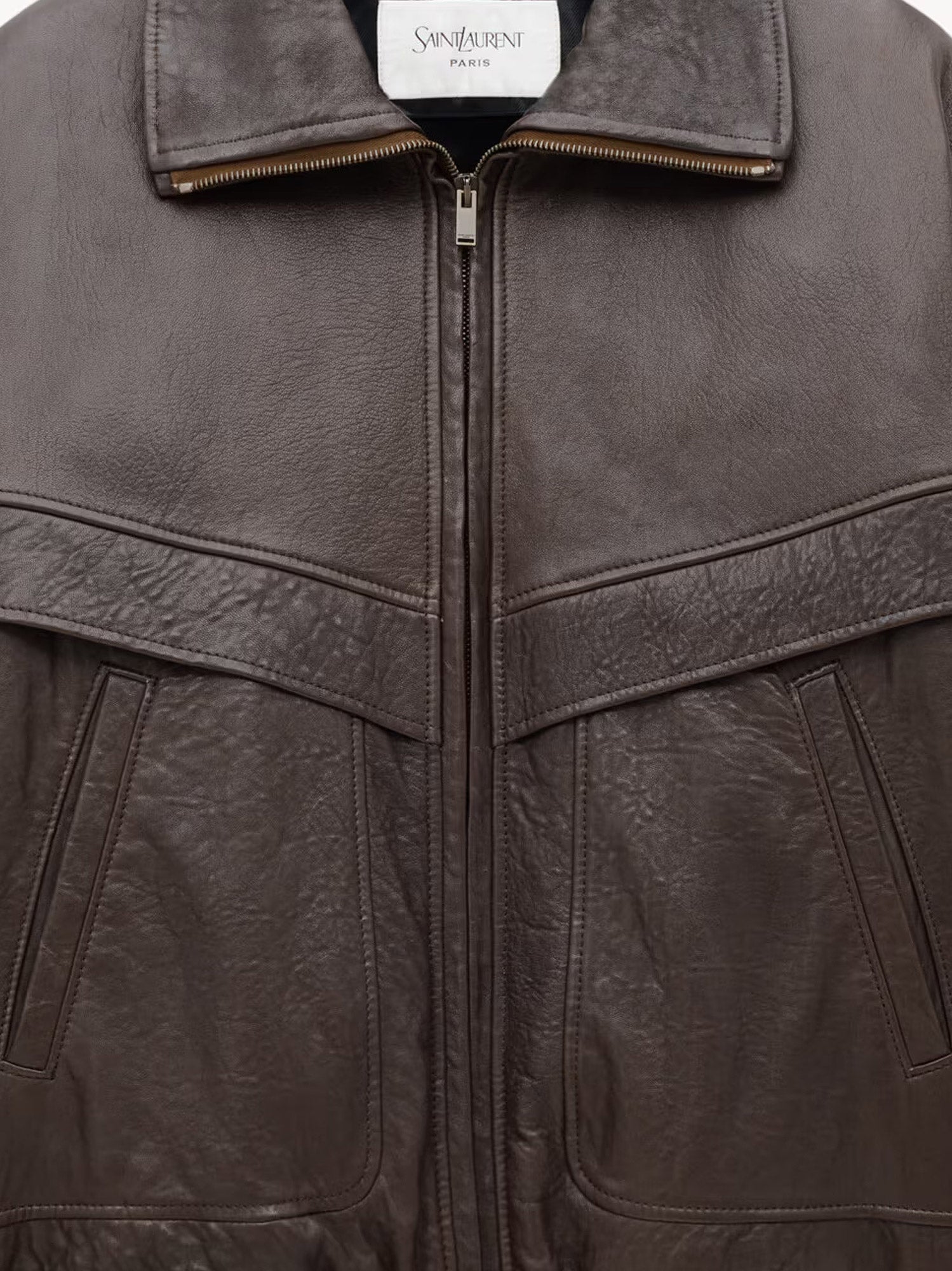Saint Laurent Jackets Brun Sepia Pelle