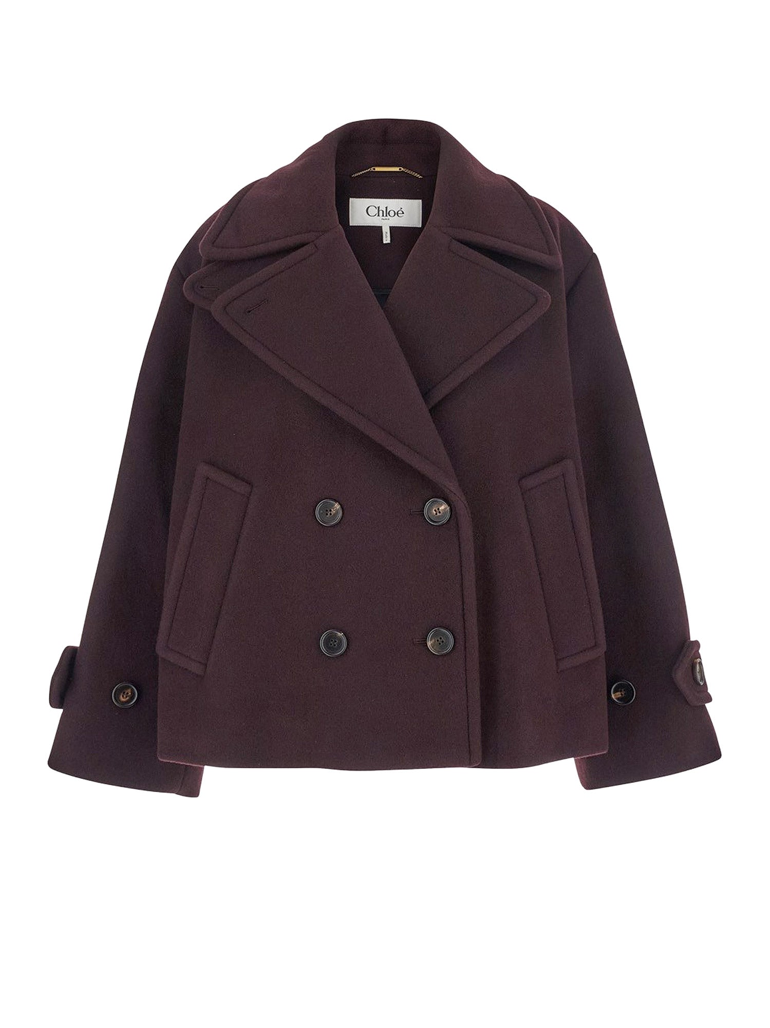 Chloè Coats Deeppurple Lana Poliammide