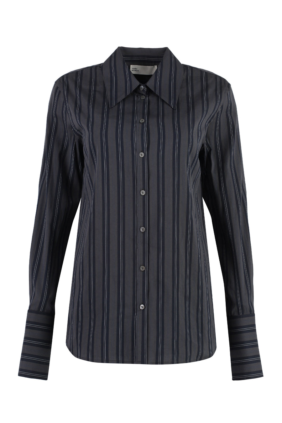Shirt Striped Cotton Grey