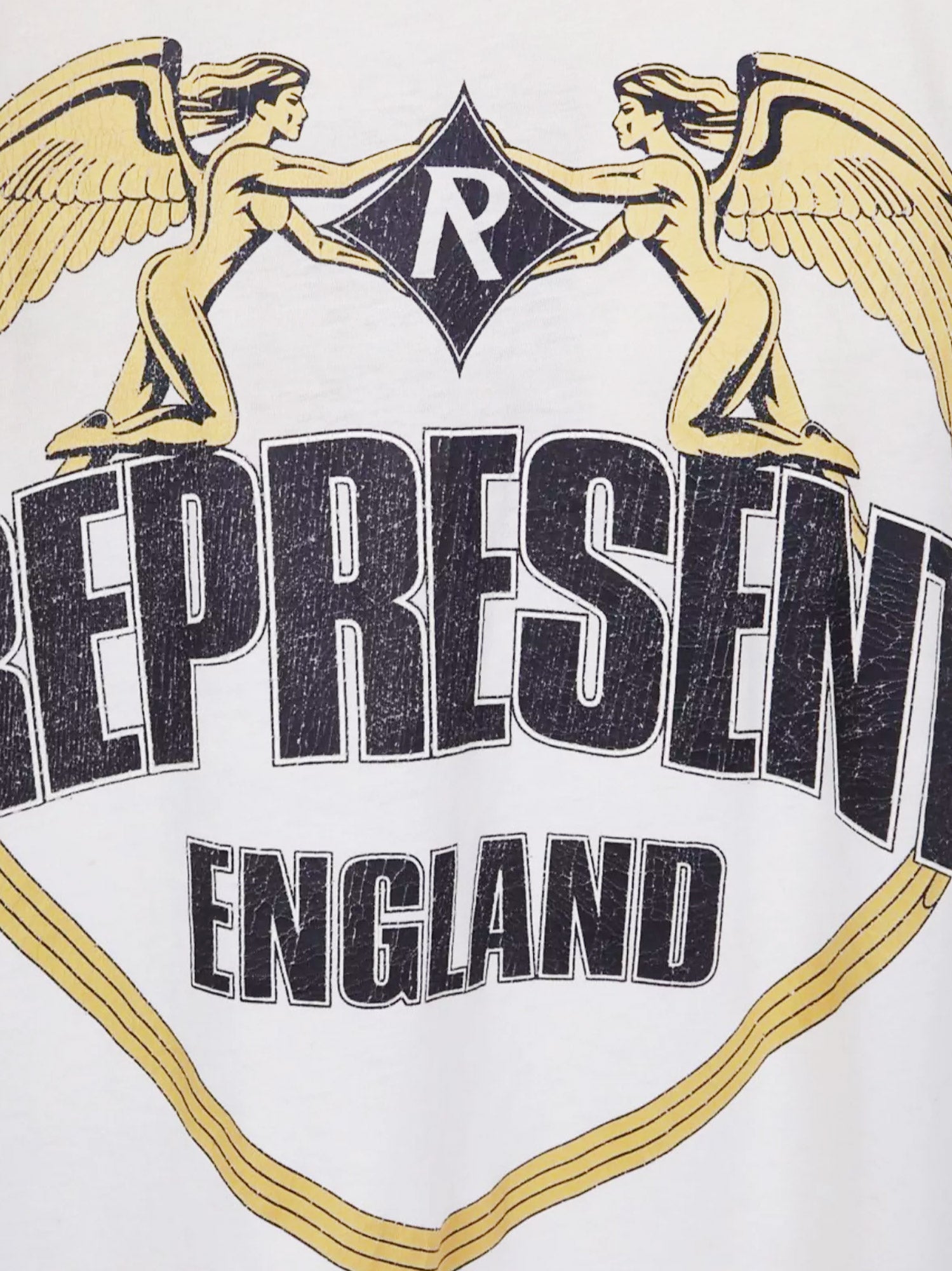 Represent T-shirts and Polos Washed Ecru Cotone