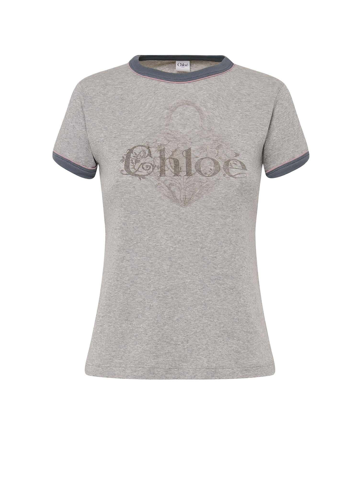 Chloè T-Shirts And Polos Naturalgrey Cotone