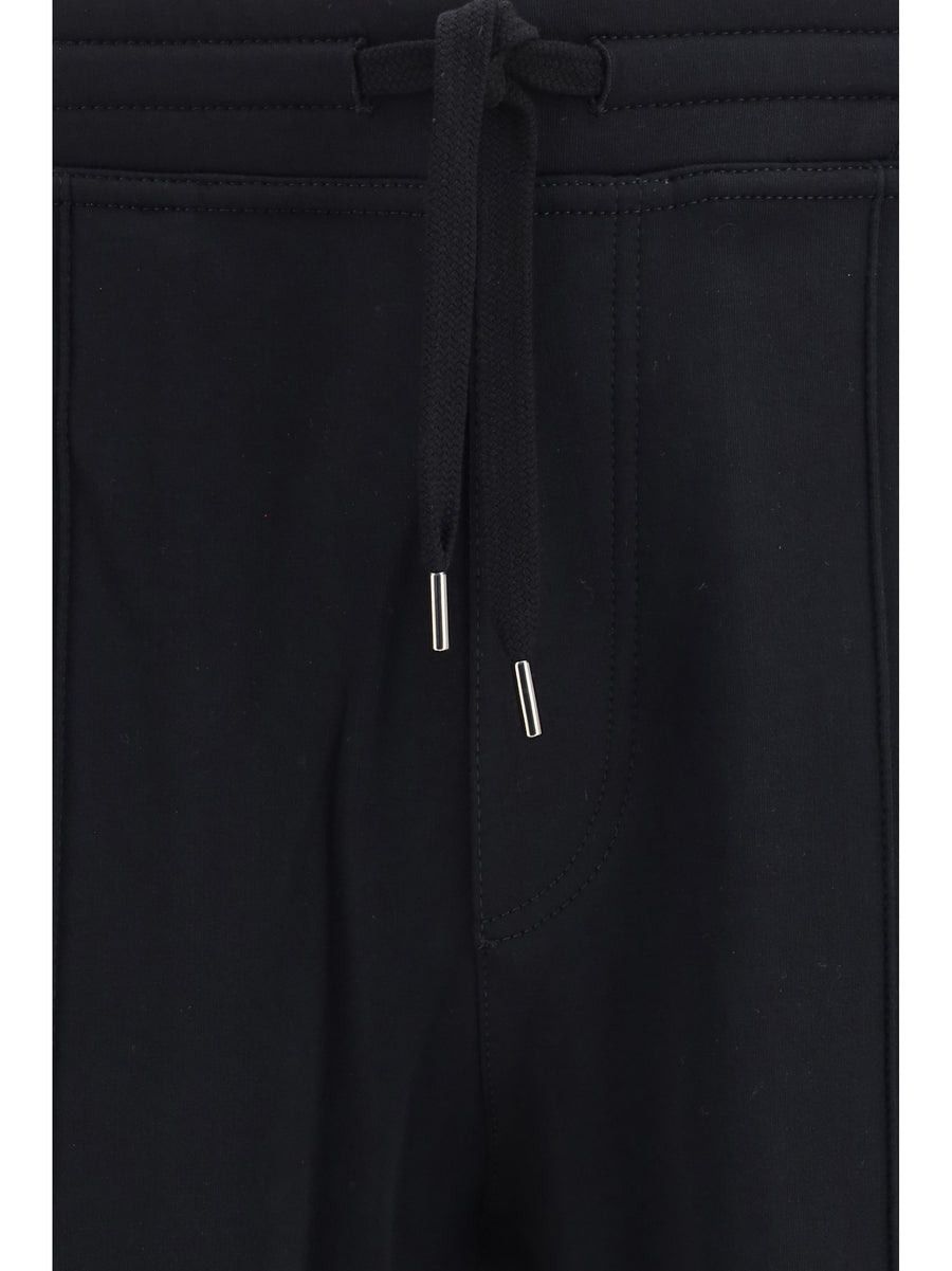 Jogging Pants Cotton-Blend Black Trousers