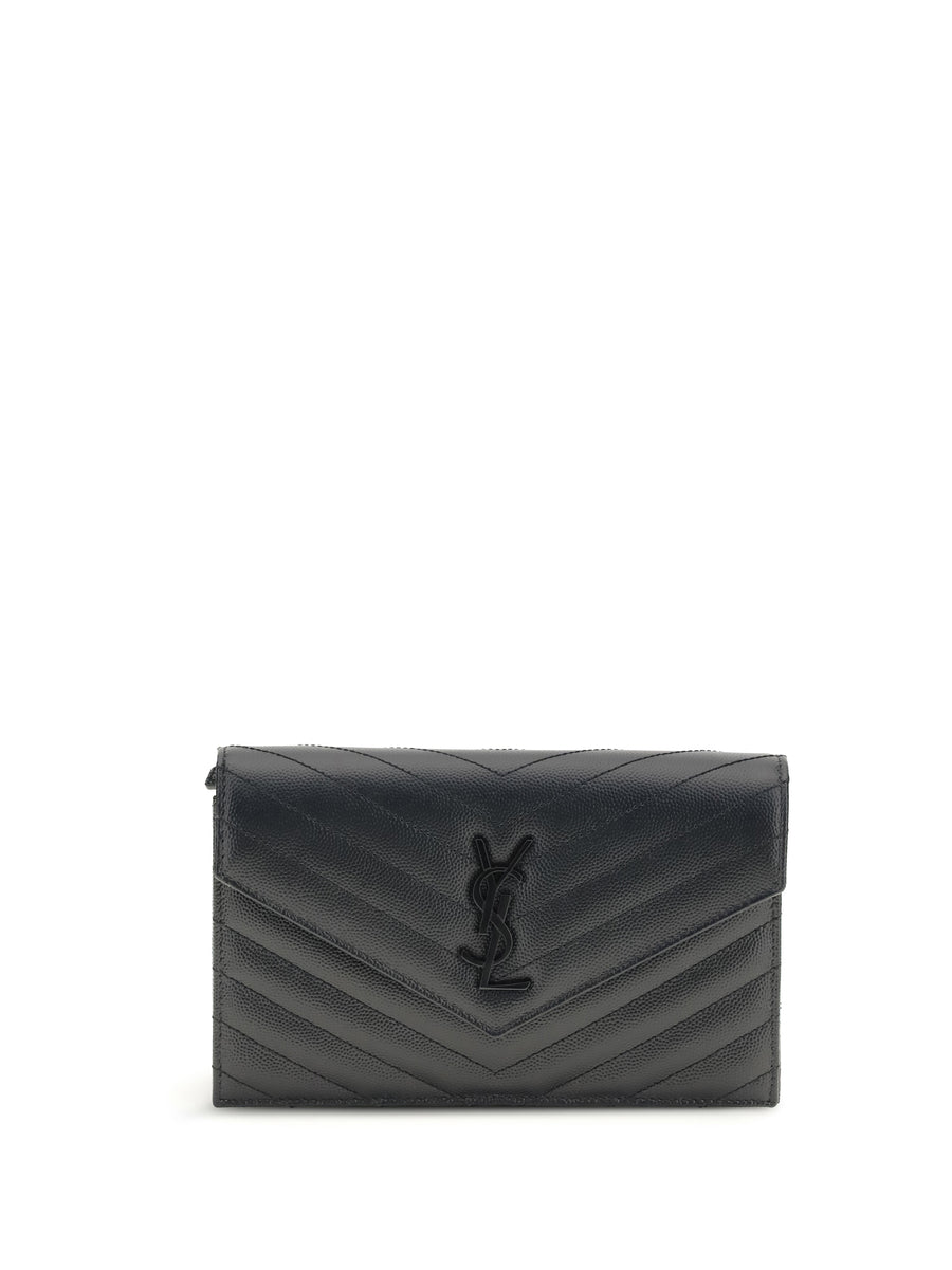 Cassandre Mini Shoulder Bag Nero Calf Leather Bos Taurus Wallet