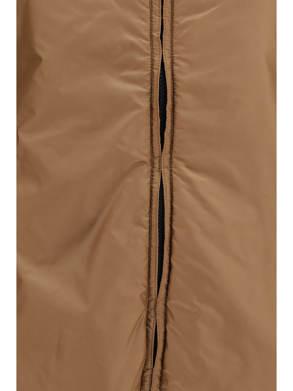 Hooded Padded Jacket Caramel Outer Polyester