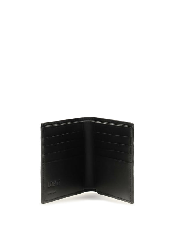 Bifold Wallet Crown Black Calf Leather (bos Taurus) Umbrellas