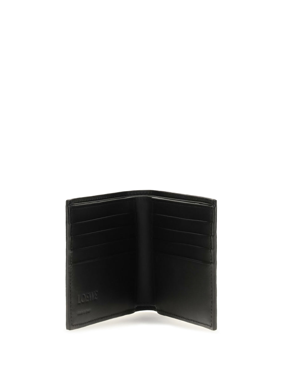 Bifold Wallet Crown Black Calf Leather (bos Taurus) Umbrellas