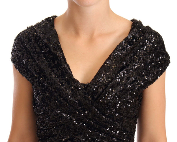 Dolce & Gabbana 100% Polyester; Lining: 53% Cotton gown in black