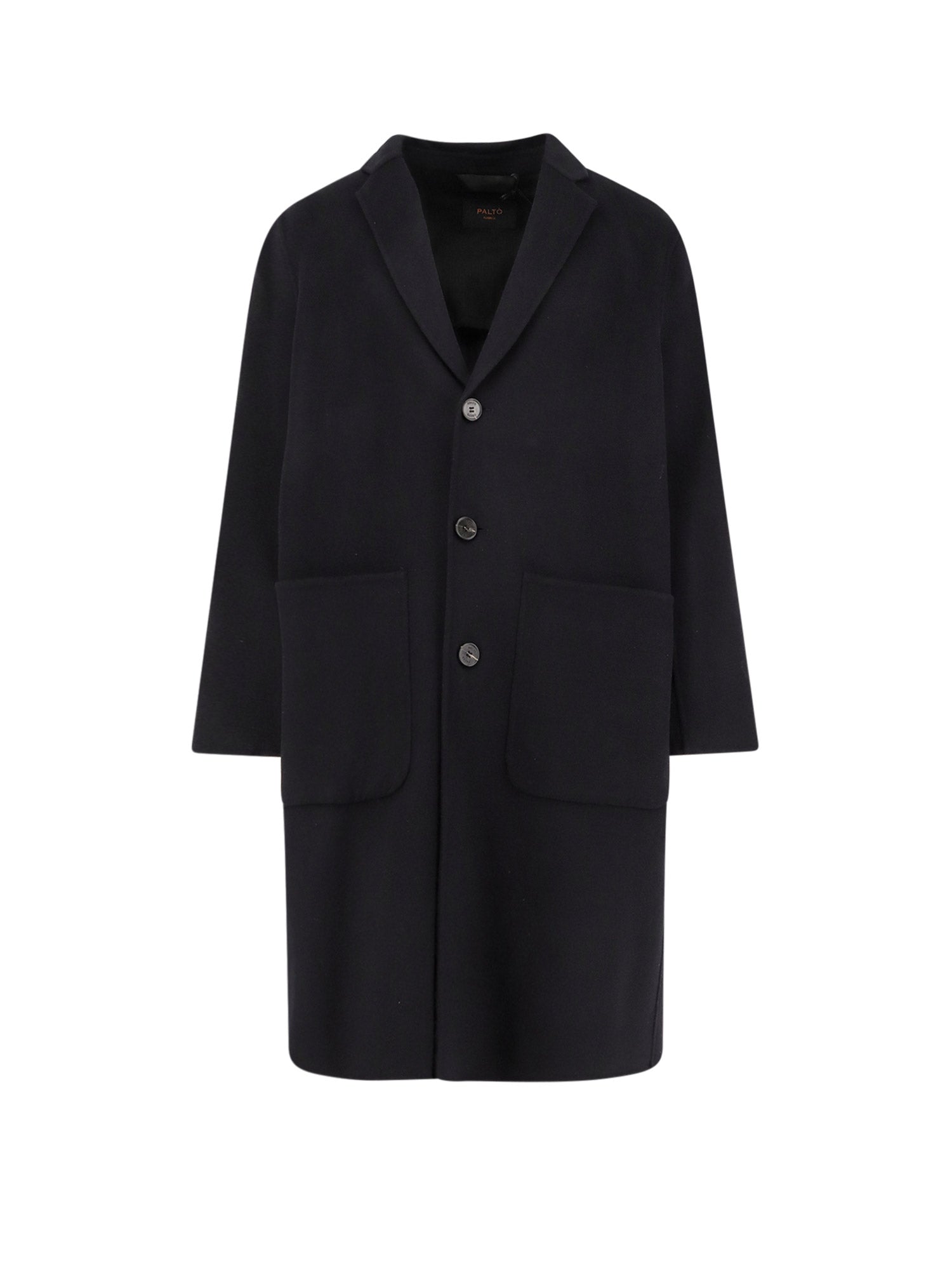 Paltò Coats Black Lana Nylon