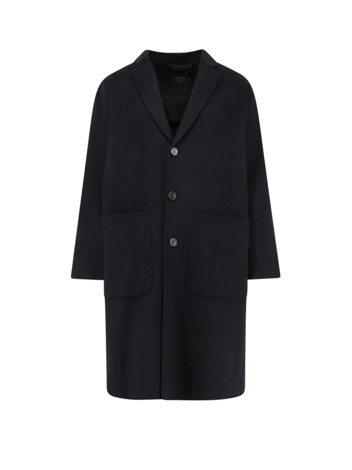 Paltò Coats Black Lana Nylon