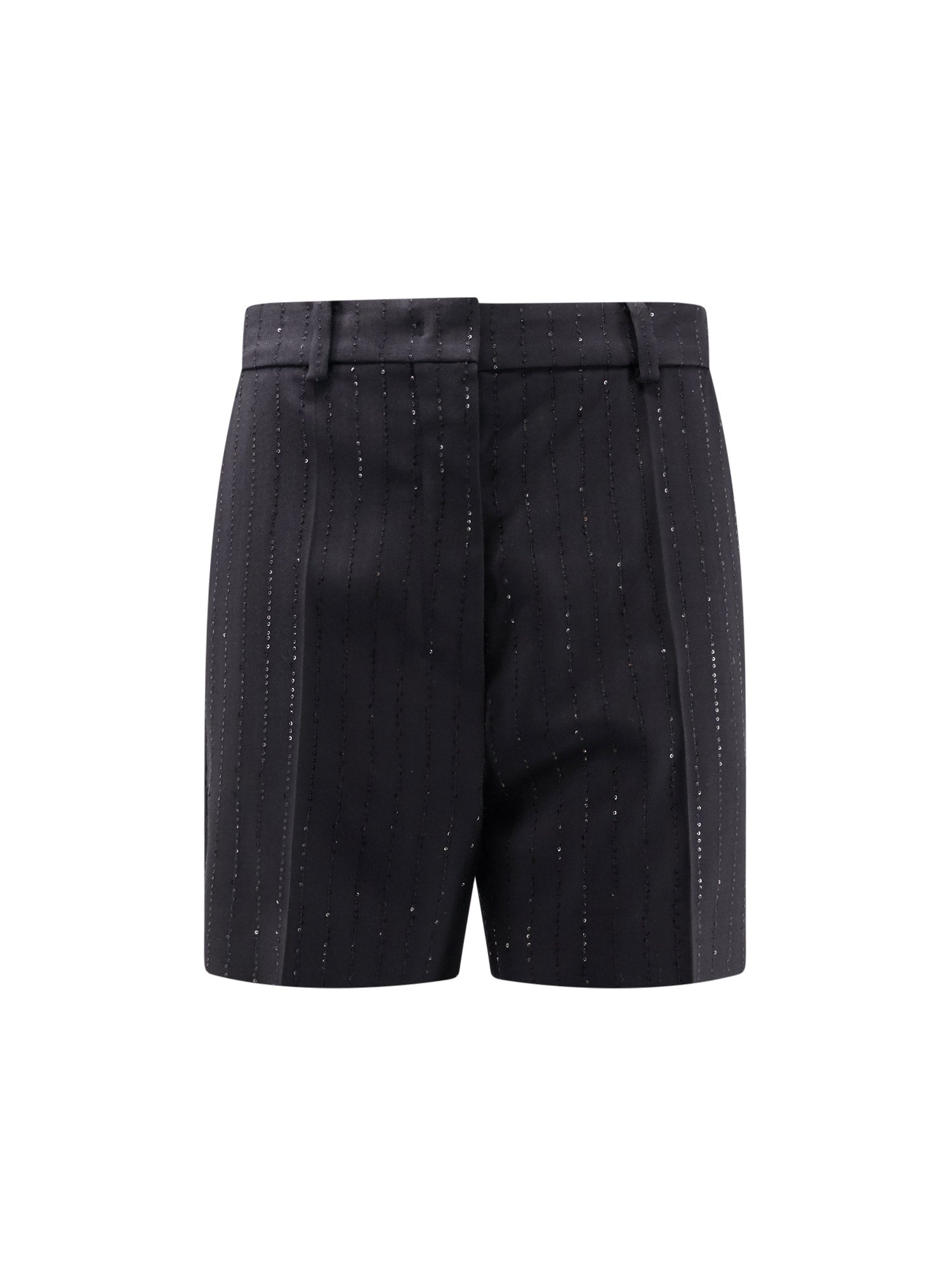 Max Mara Shorts Black Lana Vergine Poliammide