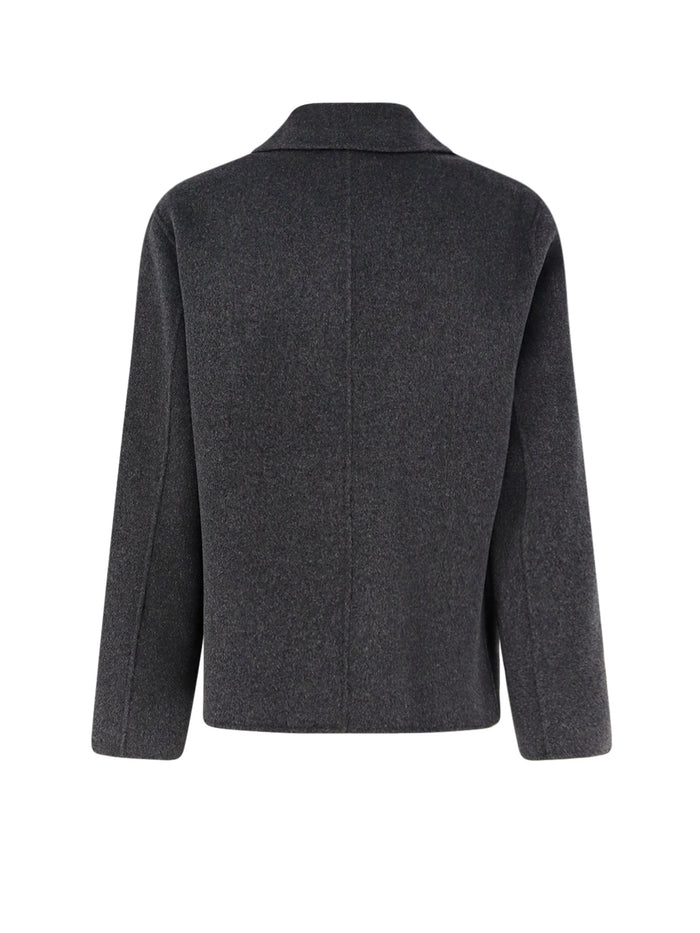 Paltò Coats Grey Lana Nylon