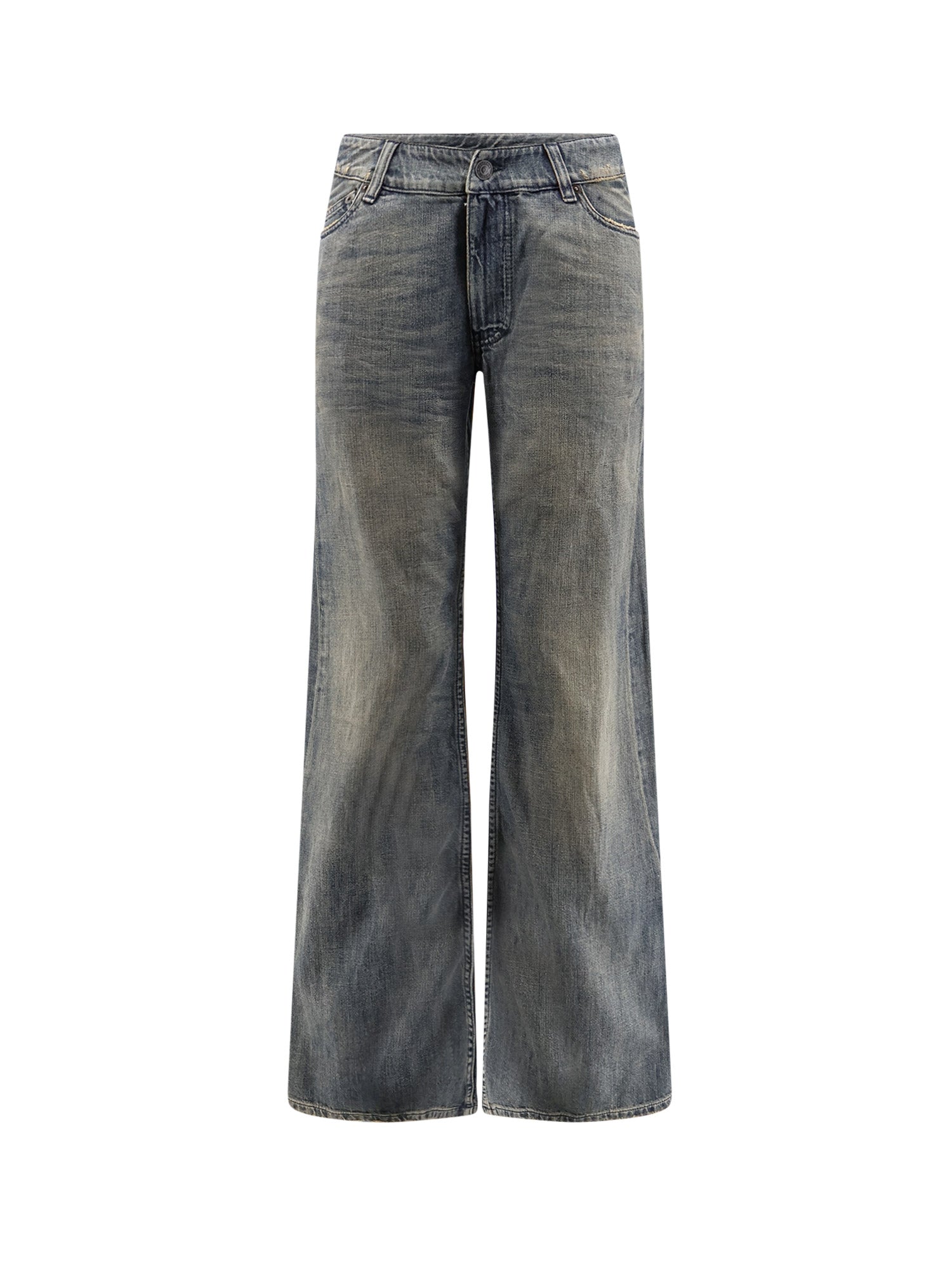 Balenciaga Jeans Blue Giallo Cotone