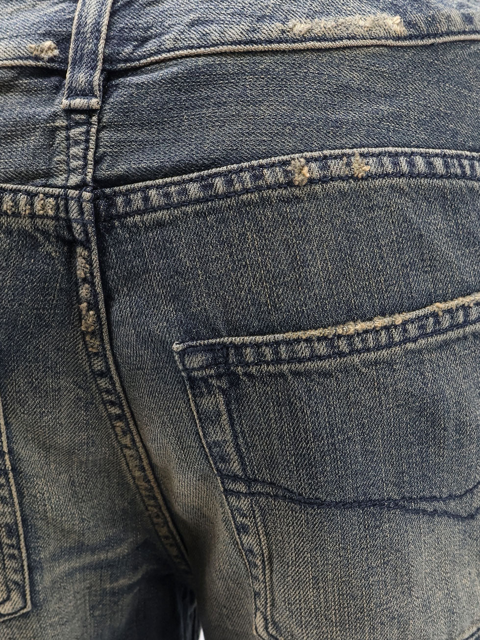 Balenciaga Jeans Blue Giallo Cotone