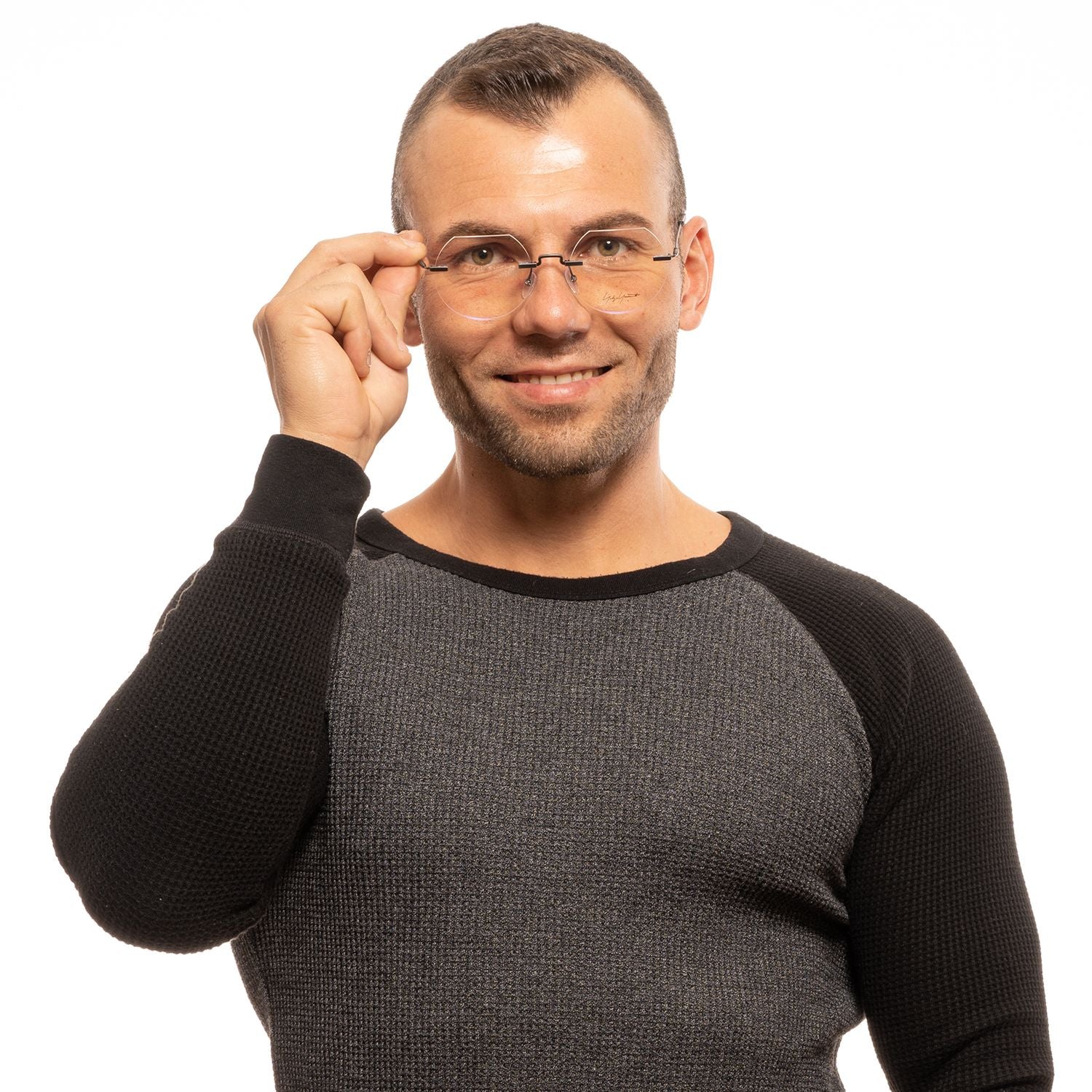 Gray Metal Glasses (frames) Accessory