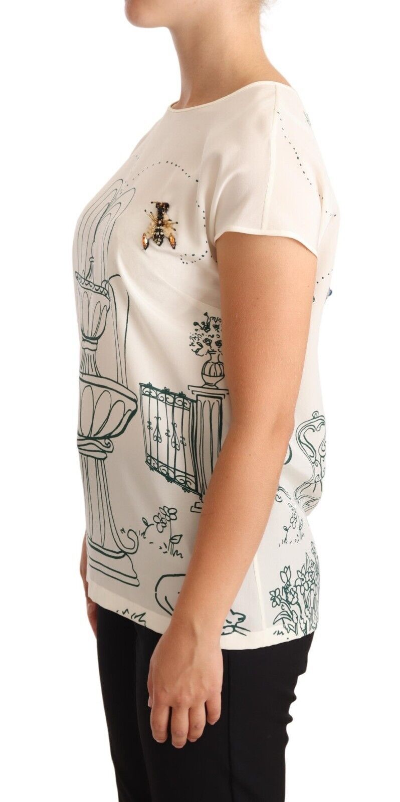 Dolce & Gabbana 100% Silk t-shirt in white